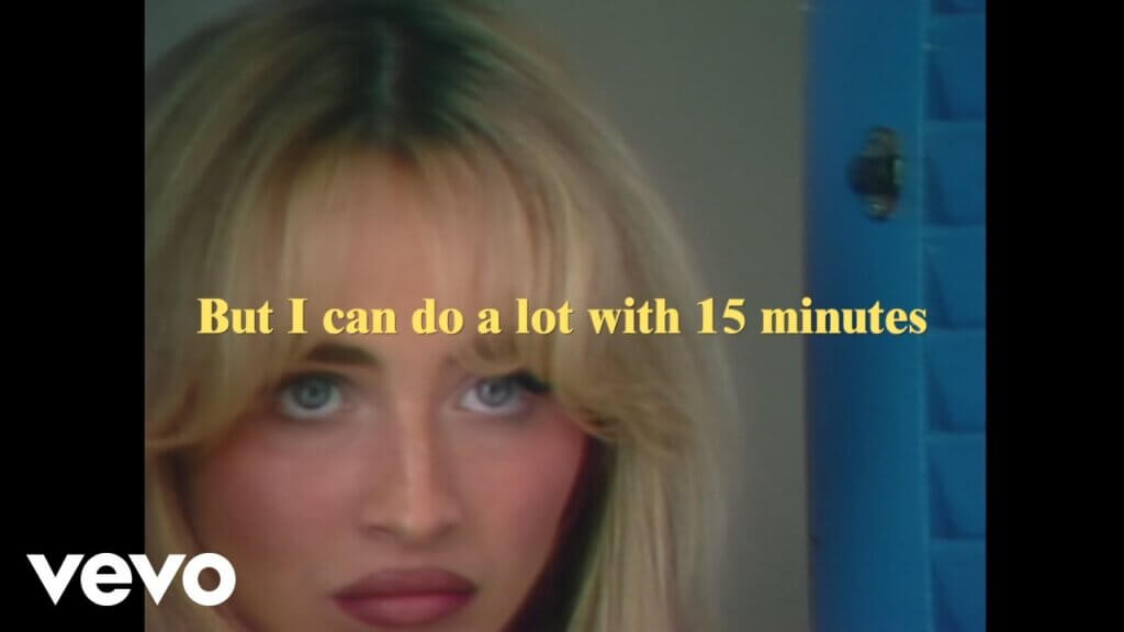 15 Minutes/Sabrina Carpenter 歌詞和訳と意味